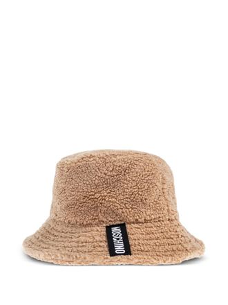 Moschino teddy bucket hat - unisex - Polyester/Cotton - L - Neutrals