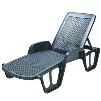 Progarden Fraschetti - Lettino Da Giardino Pool Antracite - Cm.71x192x100h. - Peso Kg.13,3