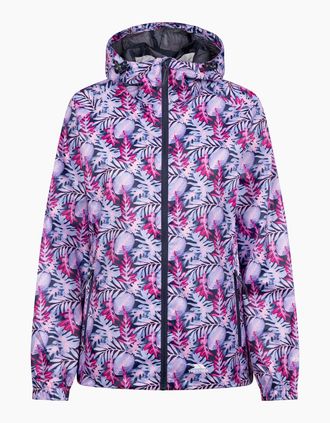 Trespass Womens Trespass Womens/Ladies Indulge Foliage Print Packaway Jacket - Pink/Purple - Size: 18/20
