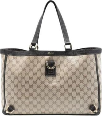 Gucci Pre-owned Tote Bags, female, Beige, Size: ONE SIZE Pre-owned The Abbey D-Ring Tote Bag