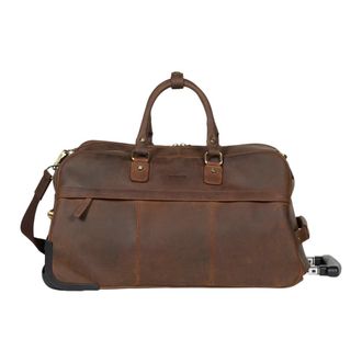 Howard London Duffel Trolley Tas Scott - Heren - Weekendtassen - Bruin - ONE Size - Tassen