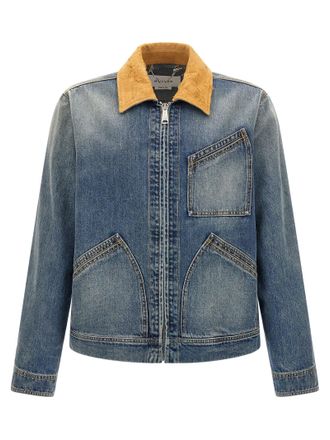 Alexander McQueen McQueen Wildleder -Denimjacke