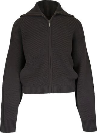 Le Kasha Cardigan con zip - Marrone