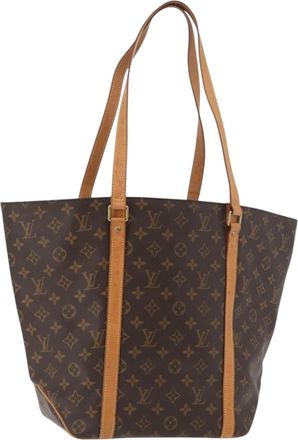 Louis Vuitton Shopping Sac Monogram Canvas Brown Canvas Handbag (Pre-Owned)