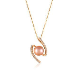 Le Vian Ladies Wisdon Pearls Necklaces set in 14K Strawberry Gold
