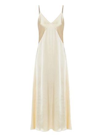 Forte_Forte Forte_Forte Silver Pinstripe Satin Slipdress Clothing