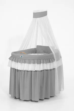 OEM Mois&eacute;s De Mimbre Con Dosel - Little Princess Antracita