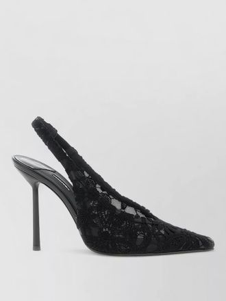 Le Silla chantilly lace slingback pointed toe pumps