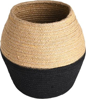 BIDKhome Bidkhome Black & Natural Flower Vase