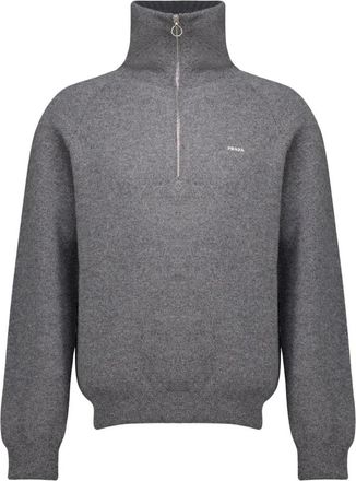 Prada Polo de Lana y Cachemira - Knitwear - Hombre - Gris - M