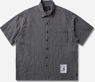 Neighborhood Men s BW Check Shortsleeve Shirt Black