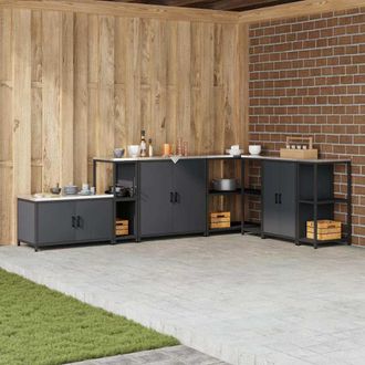 vidaXL Mensola Per Il Deposito In Cucina Antracite Acciaio - Vidaxl