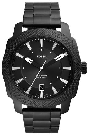 Fossil Machine Mens Black Watch FS5971 Stainless Steel (archived) - One Size