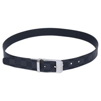 Louis Vuitton Pre-owned Vintage Damier Graphite Riem - Heren - Pre-owned - Zwart - Maat: ONE Size