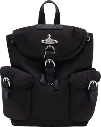 Vivienne Westwood Highland Small Backpack - Dames - Rugzakken - Zwart - ONE Size - Polyester - Tassen