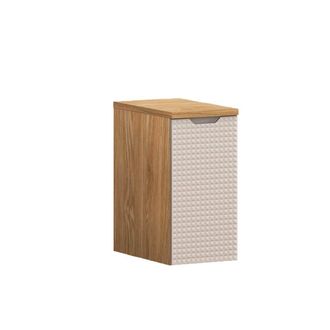 Petits Meubles Media columna 1 puerta 30cm paneles de melamina y mdf beige y madera