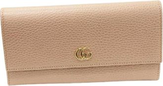 Gucci Pre-owned Wallets, female, Pink, Size: ONE SIZE Pre-owned Leather Wallet