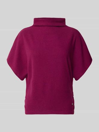 Zabaione T-Shirt mit Label-Detail in Dunkelrot, Gr&ouml;&szlig;e XL