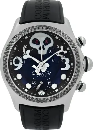Corum Pre-owned Corum Jolly Roger Chronograph Quartz Black Dial Mens Watch 396.257.49