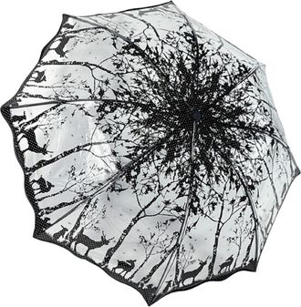 Generic Floral Clear Umbrella, Folding Compact Umbrella, Transparent Bubble Umbrella Flower Umbrella for Women Girls, Portable Travel Umbrella for Walking, Te