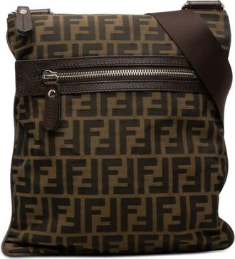 Fendi Pre-owned Fendi Zucca Canvas Crossbody Unisex QDND6RFOLFAI43NZ