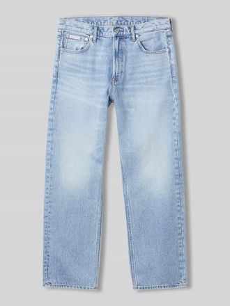 Calvin Klein Jeans Straight Fit Jeans aus reiner Baumwolle in Hellblau, Gr&ouml;&szlig;e 33/34