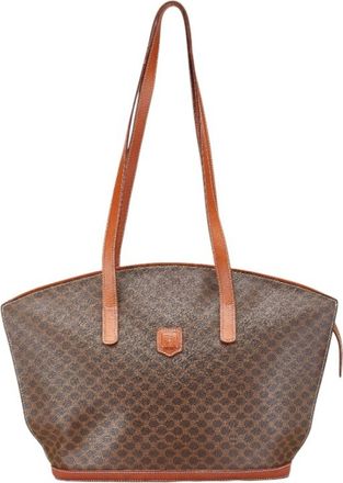 Celine Brown Pvc Leather Shoulder Bag Tote Bag (Pre-Owned)