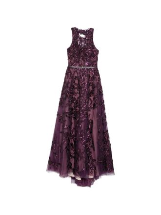 Saiid Kobeisy Embroidered Tulle Long Dress