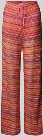 Only Weite Hose mit Strickmuster Modell SANDY in Pink, Gr&ouml;&szlig;e XL