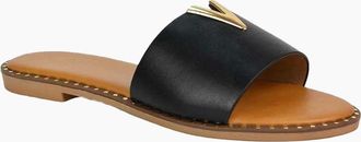 XY London Womens XY London Womens/Ladies Rorie Cut Out Sliders - Black - Size: 3