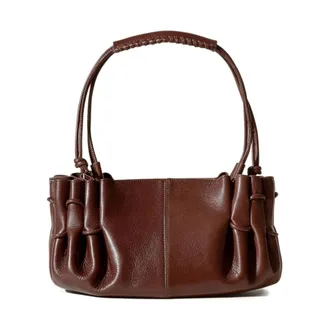 Hereu Shoulder Bags, female, Brown, Size: ONE SIZE Arta Pleated Shoulder Bag