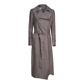 Tagliatore Belted Coats, female, Brown, Size: XS Long Trench Coat