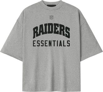 Fear of God x NFL FW25 Raiders 90s 3/4 Sleeve Football T-Shirt Concrete Heather 125NF252117F