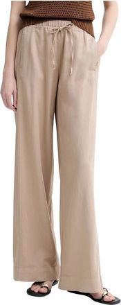 Marc O'Polo Wide Broeken - Dames - Wijde Broeken - Beige - L - Broeken