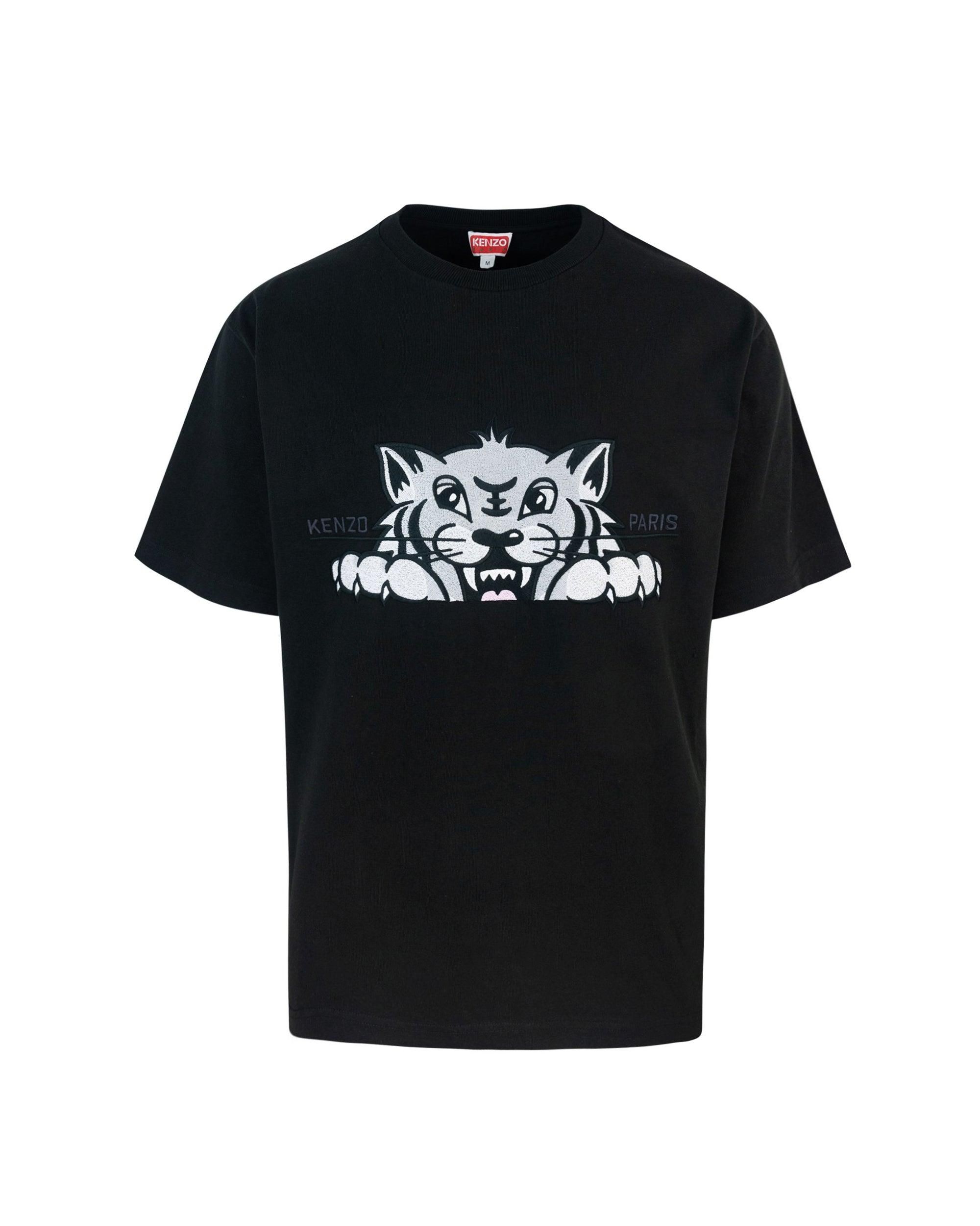 【送料&関税込】Kenzo Crew-neck T-shirt Kenzo T-Shirts, male, Black, Size: 2XL Crew Neck T-Shirt