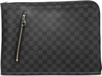 Louis Vuitton Pre-owned Poche Documents Portfolio - Dames - Vintage Clutch - Zwart - ONE Size - Vintage