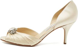 Jimmy Choo London Sandali in raso con decorazione - Toni neutri