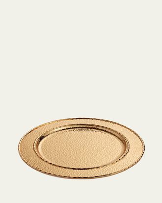 Michael Aram Hammertone Goldtone Charger
