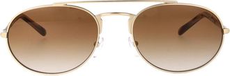 Emporio Armani Aviator Zonnebril - Heren - Zonnebrillen - Bruin - 57 MM - Accessoires