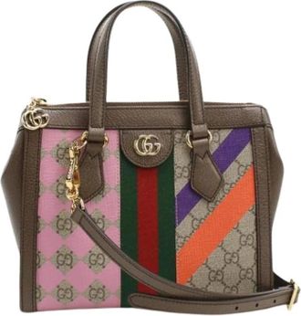 Gucci Pre-owned Vintage Handbag - Dames - Vintage Handtas - Veelkleurig - ONE Size - Leer - Vintage
