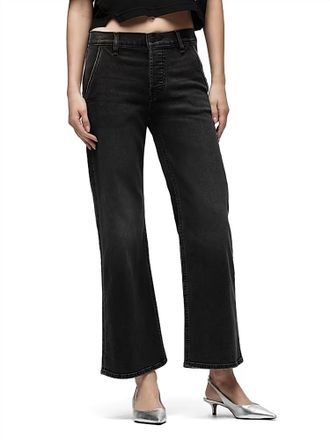Hudson Rosie Trouser High Rise Wide Leg Ankle Jeans In Smokey