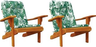 vidaXL Vidaxl - Coj&iacute;n De Silla Floral 2 Pcs Verde 58 X 77 X 4.5 Cm Tela Oxford