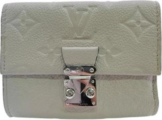 Louis Vuitton Pre-owned Monogram Empreinte Tri-fold Wallet - Dames - Vintage Accessoires - Grijs - ONE Size - Leer - Vintage