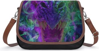 Generic Dragon Head Womens Crossbody Bag Fashion Shoulder Handbags Message Tote Bag with Adjustable Strap