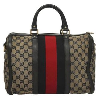 Gucci Pre-owned Canvas gucci-bags - Dames - Pre-owned - Blauw - Maat: ONE Size Leer
