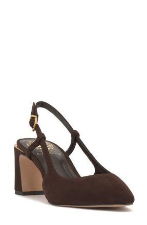 Vince Camuto Haslie Slingback Sandal in Brownie Torano Suede at Nordstrom Rack, Size 7