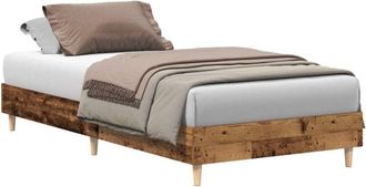 vidaXL Bed Frame No Mattress Old Wood 90x200 cm Engineered Wood Vidaxl