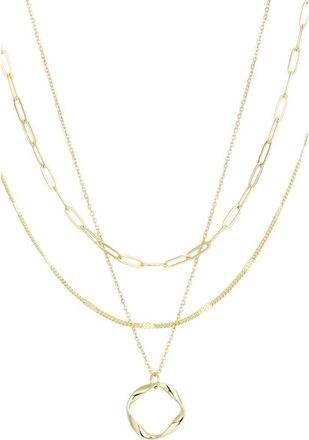 Adornia Set of 3 Assorted Chain Necklaces in Gold at Nordstrom Rack