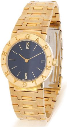 Bulgari Pre-owned Bvlgari Bvlgari Quartz Black Dial Ladies Watch BB30 GD