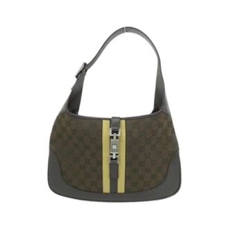 Gucci Pre-owned GG Canvas Shoulder Bag - Dames - Pre-owned - Bruin - Maat: ONE Size Leer